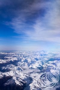 NZ's Southern Alps from the Sky