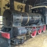 A steam locomotive at the Pine Creek Railway Museum