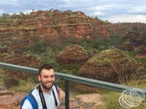 Matt with the hive rocks at Mirima National Park