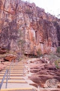 The stairs from Nitmiluk (Katherine) Gorge 1 to Gorge 2