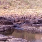 A small waterfall between gorges 1 & 2 at Nitmiluk (Katherine) Gorge