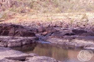 A small waterfall between gorges 1 & 2 at Nitmiluk (Katherine) Gorge