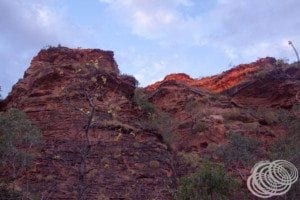 Some of the red rock formations at Mirima National Park