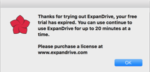 ExpanDrive Trial Expired