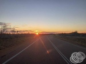 Sunset on the way into Fitzroy Crossing