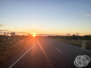 Sunset on the way into Fitzroy Crossing
