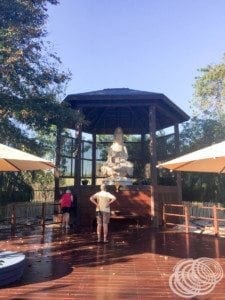 3m high Buddha statue at the Blue Body Buddha Sanctuary