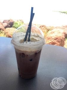 Our iced chocolate from the Derby Jetty Cafe
