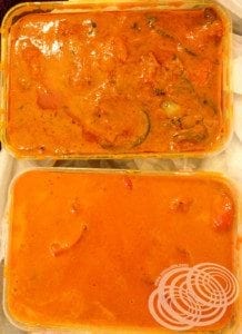Pind Indian Restaurant Chicken Tikka Masala (Top) and Butter Chicken (Bottom)