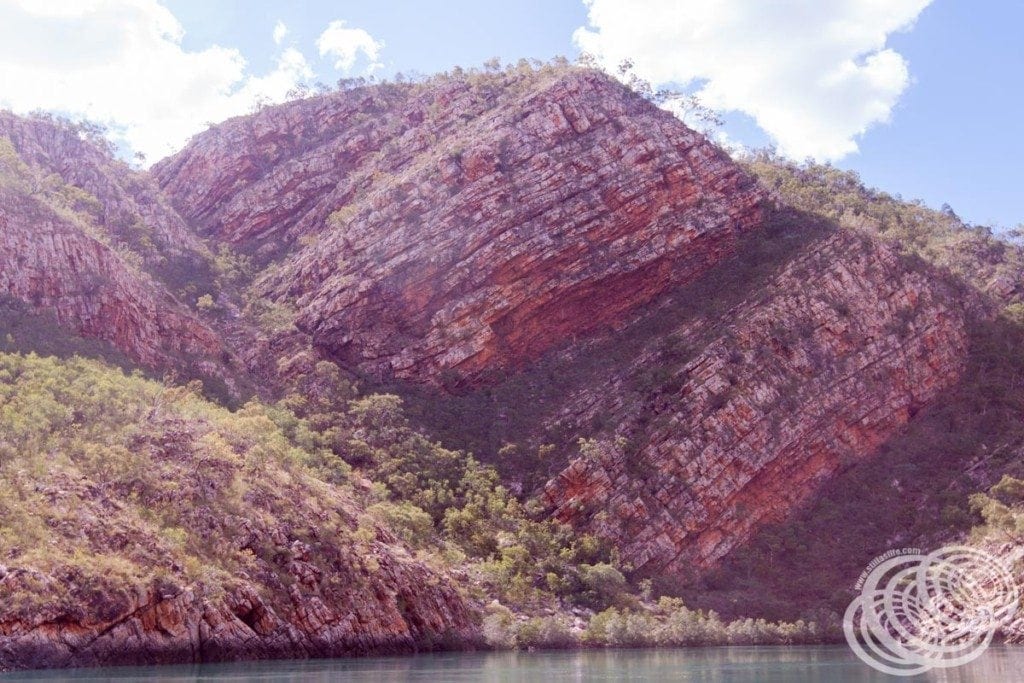 Some of the fascinating, diagonal rock belts surrounding Cyclone Creek