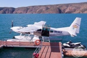 Our seaplane, ready to take us back to Broome