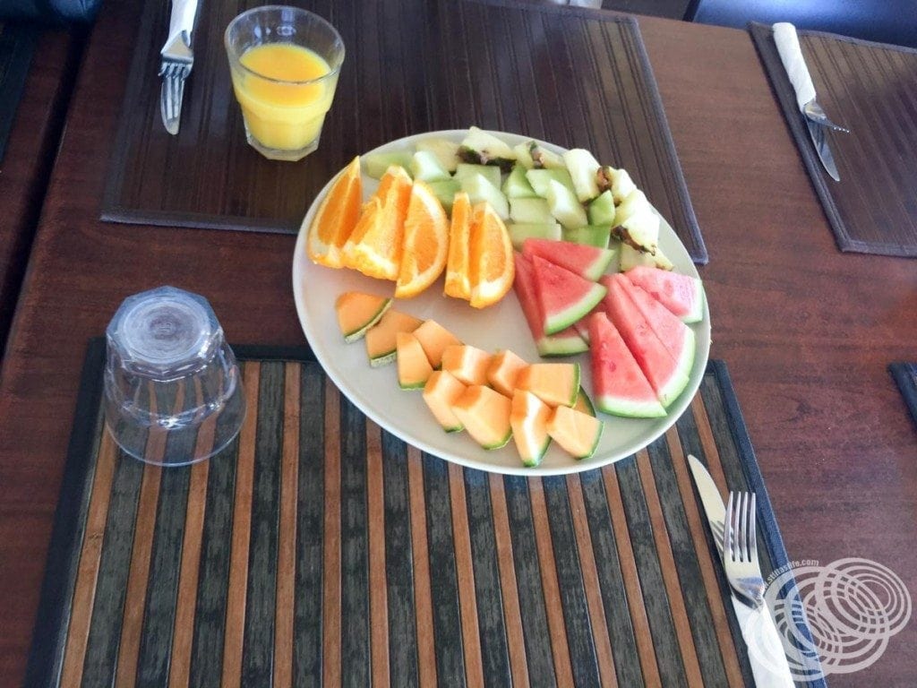 A fruit platter our Kooljaman Cafe breakfast