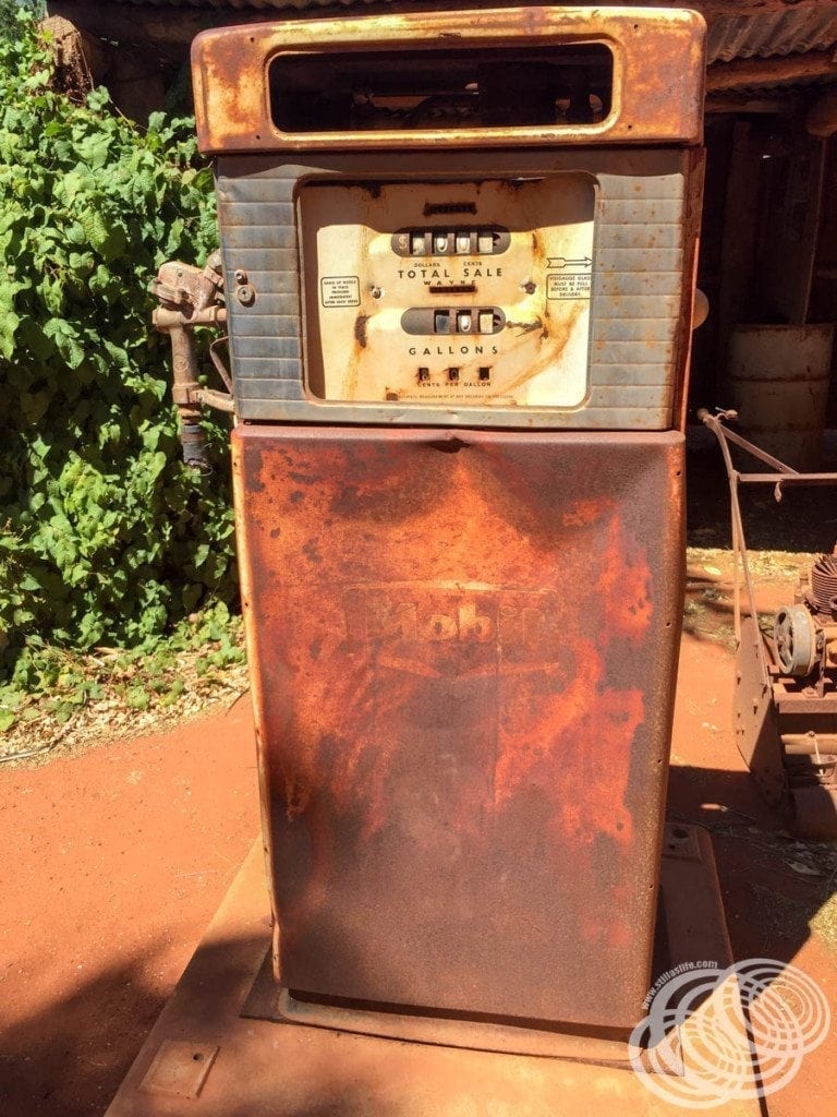 Old fuel pump at Sandfire