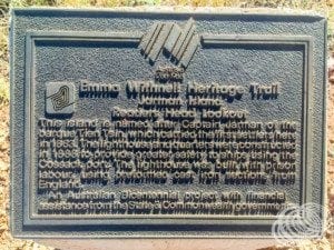 Emma Withnell Heritage Trail Plaque at Readers Head Lookout