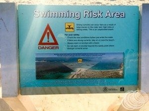 Drift is a swimming risk area