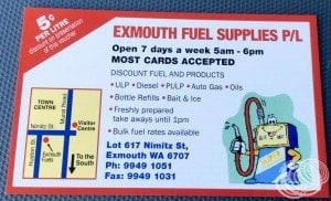 Exmouth Fuel Supplies 5c/L Off