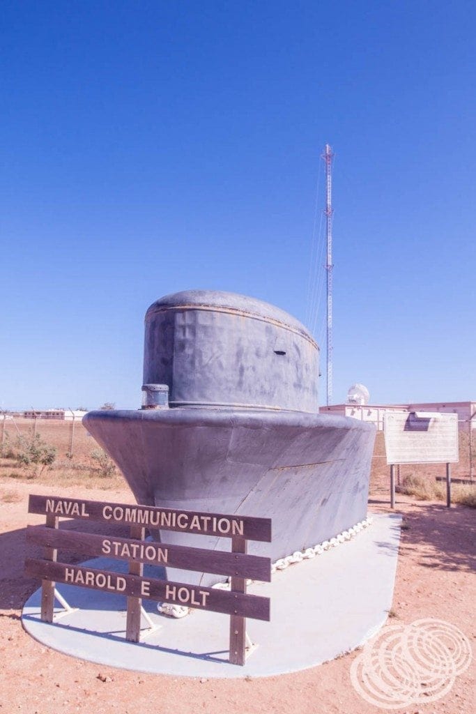 The mini-submarine bow at the Naval Communication Station