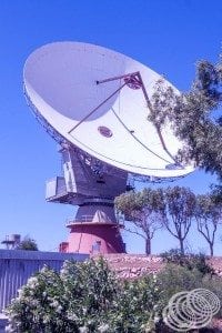One of the huge satellite dishes at the Carnarvon Tracking Station