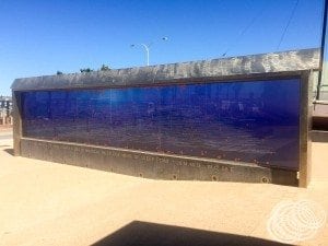 The HMAS Sydney wreckage mural.