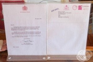 Prince Leonard's letter from Buckingham Palace