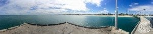 Panoramic view from the end of Jurien Jetty