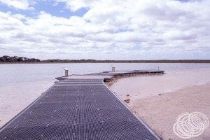 The end of the boardwalk over Lake Thetis