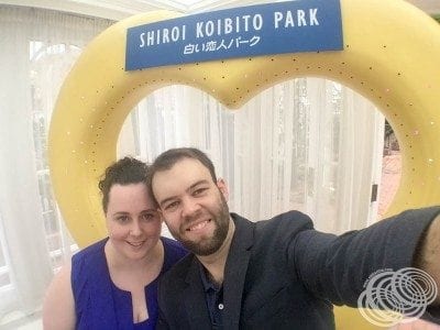 Wifey and I on the Shiroi Koibito Park love seat