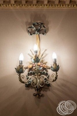 One of the detailed wall sconces