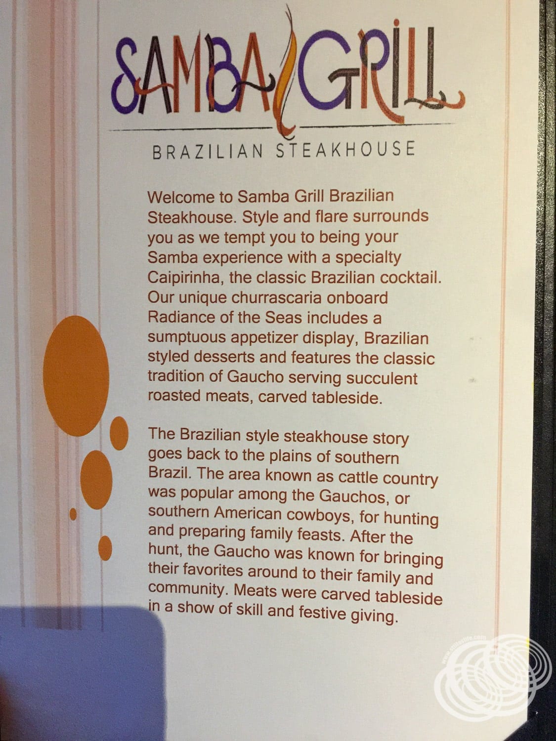 About Samba Grill - From the men