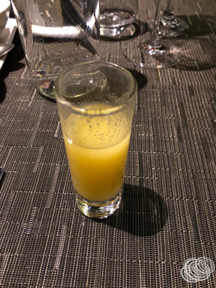 Pear Orange and Ginger Shots at the Dragon Lady on P&O Pacific Explorer