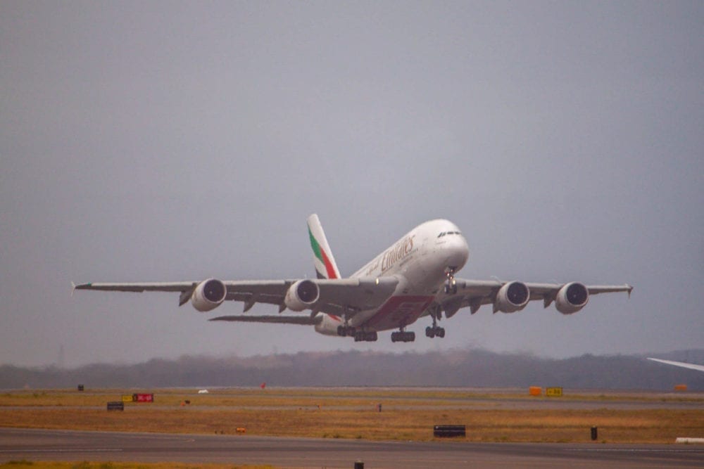 Emirates A380 Taking Off