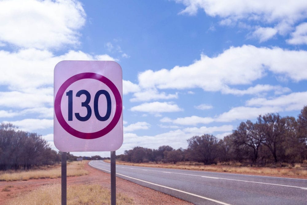 130km/h Sign in the Northern Territory