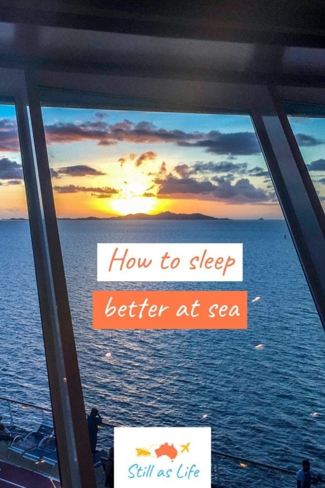 How to Sleep Better At Sea Sunset Pin