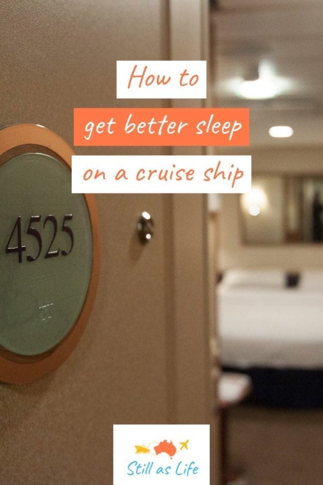How to get better sleep on a cruise ship Stateroom Door Pin