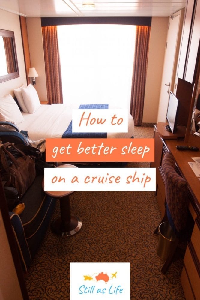 How to get better sleep on a cruise ship Stateroom Pin