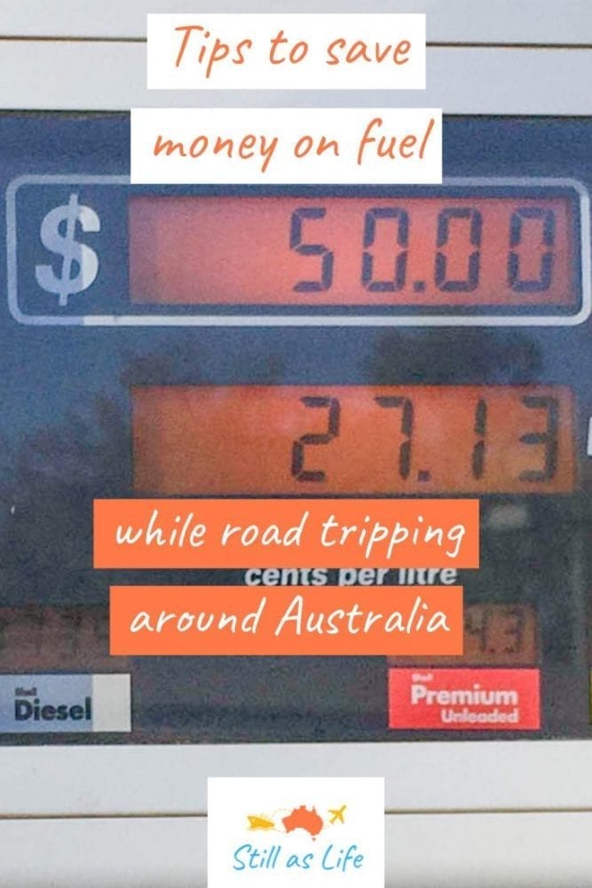Tips to save money on fuel road tripping Australia - Bowser Pin