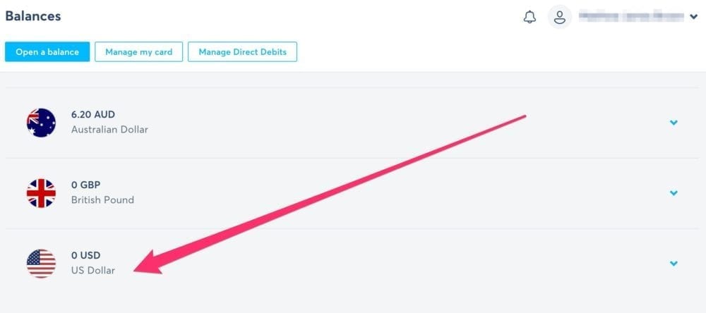 TransferWise USD Balance Now Visible