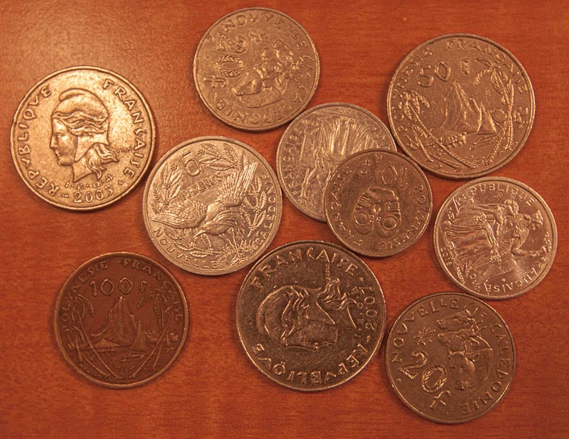 Pacific Franc Coins