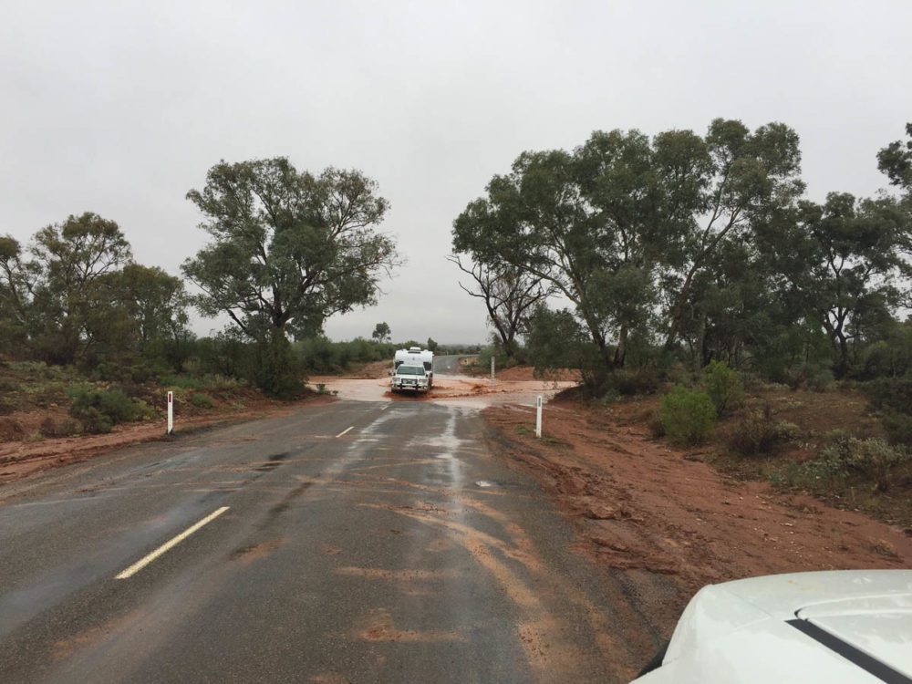 A Flooded Road Near Broken Hill