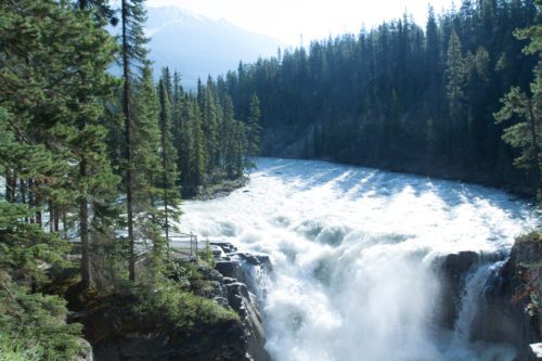 Sunwapta Falls in Alberta Canada