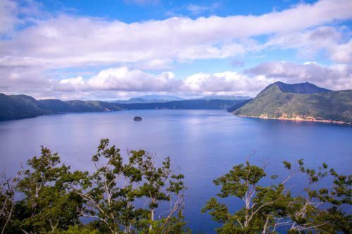 Lake Toya in Shikotsu-Toya National Park Hokkaido Japan