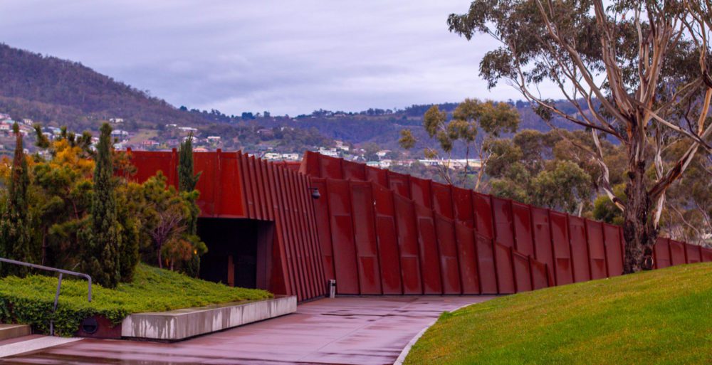 The entry to MONA, the Museum of Old and New Art.