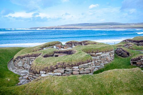 Skara Brae on Orkney Island Scotland