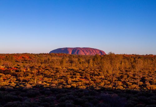 Sunset at Uluru in the Northern Territory Australia