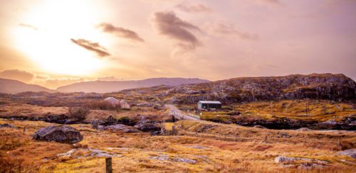The Golden Road on the Isle of Lewis and Harris Scotland