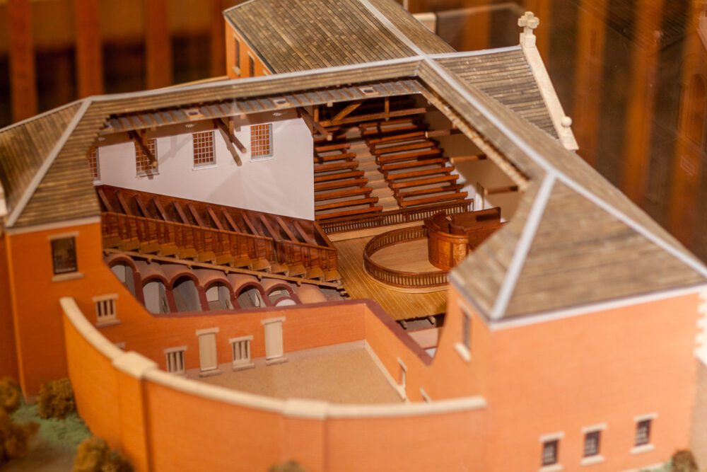 A scale model of the Hobart Convict Penitentiary cut-away to show the inside of the building.