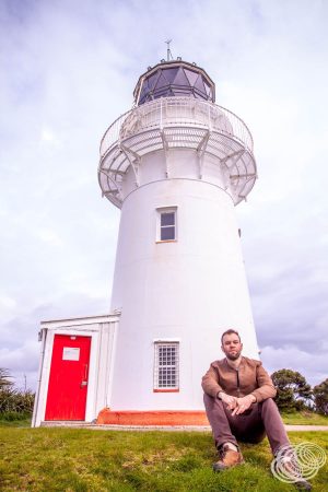 Matt at East Cape Lighthouse